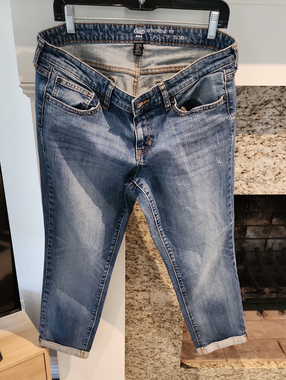 GAP Boyfriend Jeans in Mid Wash Blue